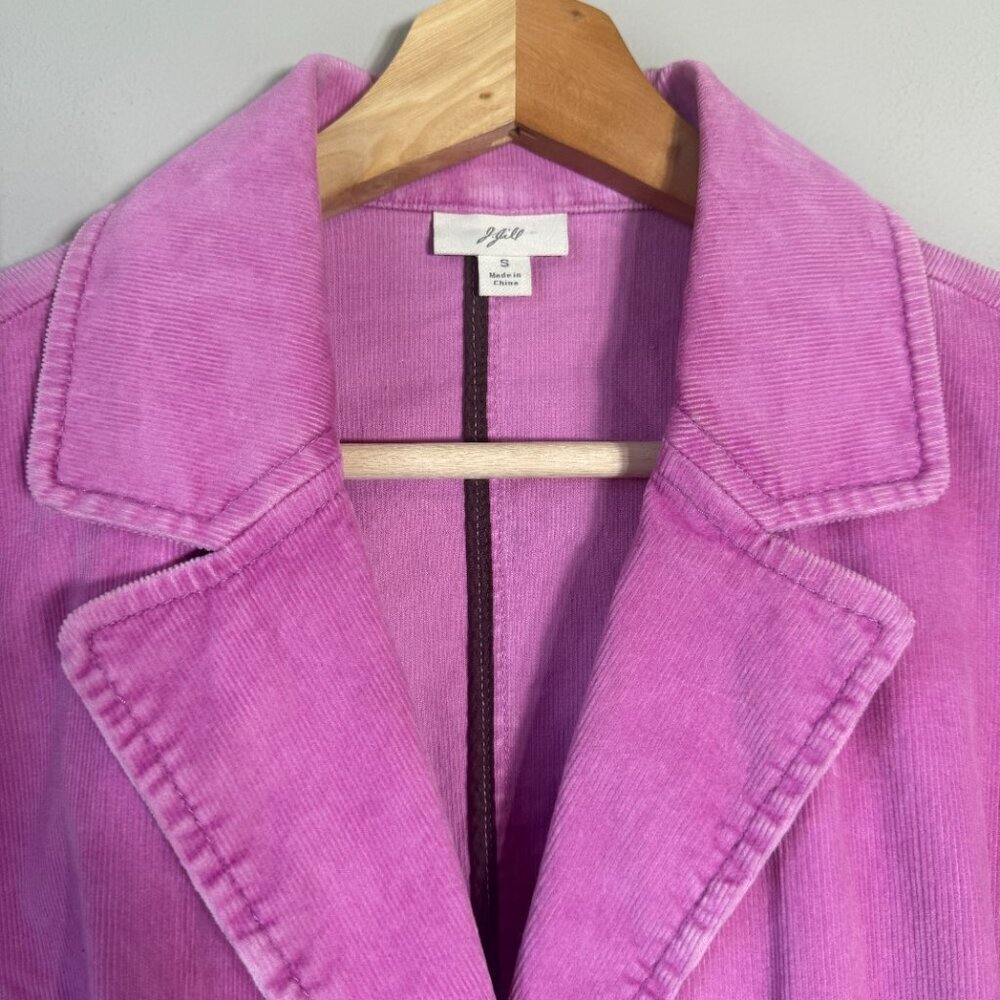 Vintage J. Jill Corduroy Blazer Jacket Women's Small Pink Classic Preppy Career - Picture 6 of 15